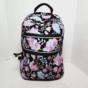 Vera Bradley Alpine Floral Campus Backpack Retired Embroidered Book Bag READ